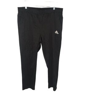 Adidas Pants Mens 2XL Black Climawarm Track Training Zip Ankle Athletic Tapered